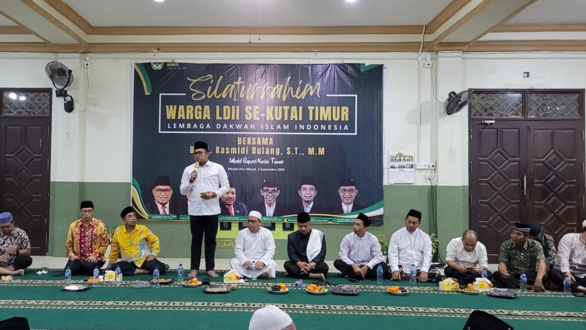 Wabup Kutim Kasmidi Bersilaturahim dengan Warga LDII se-Kutim di Masjid Ulul Albaab