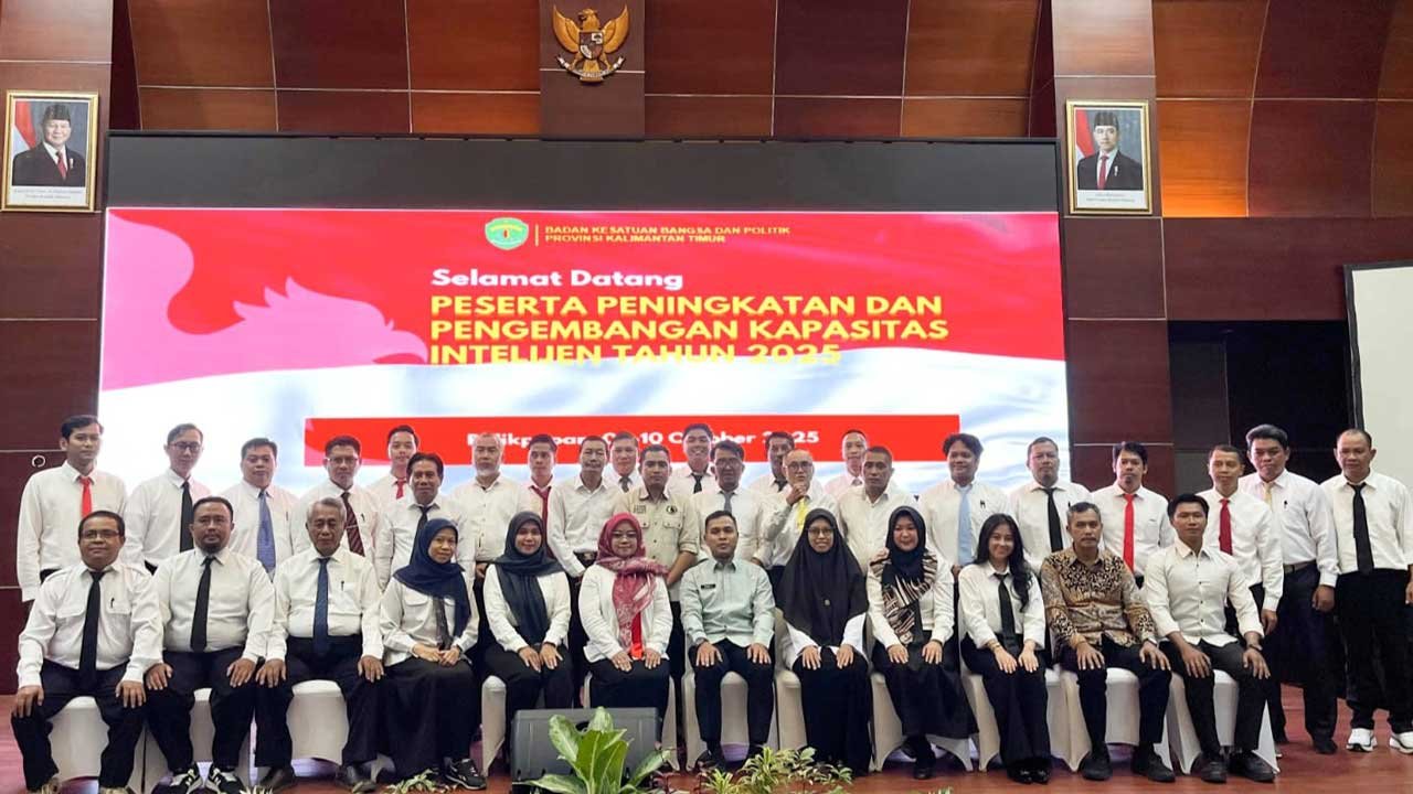 Badan Kesatuan Bangsa dan Politik (Kesbangpol) Provinsi Kalimantan Timur menggelar "Kegiatan Peningkatan dan Pengembangan Kapasitas Intelijen se-Kalimantan Timur" di Hotel Blue Sky Balikpapan, pada Rabu hingga Jumat (8-10 Oktober 2025). Foto: Istimewa